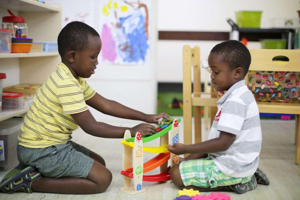 Children interacting at KU Mayfield AMEP childcare