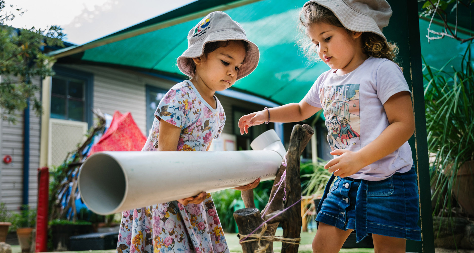 Children playing at KU Carillon childcare