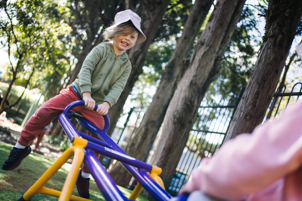 Children on the seesaw at KU Peter Pan Paddington childcare