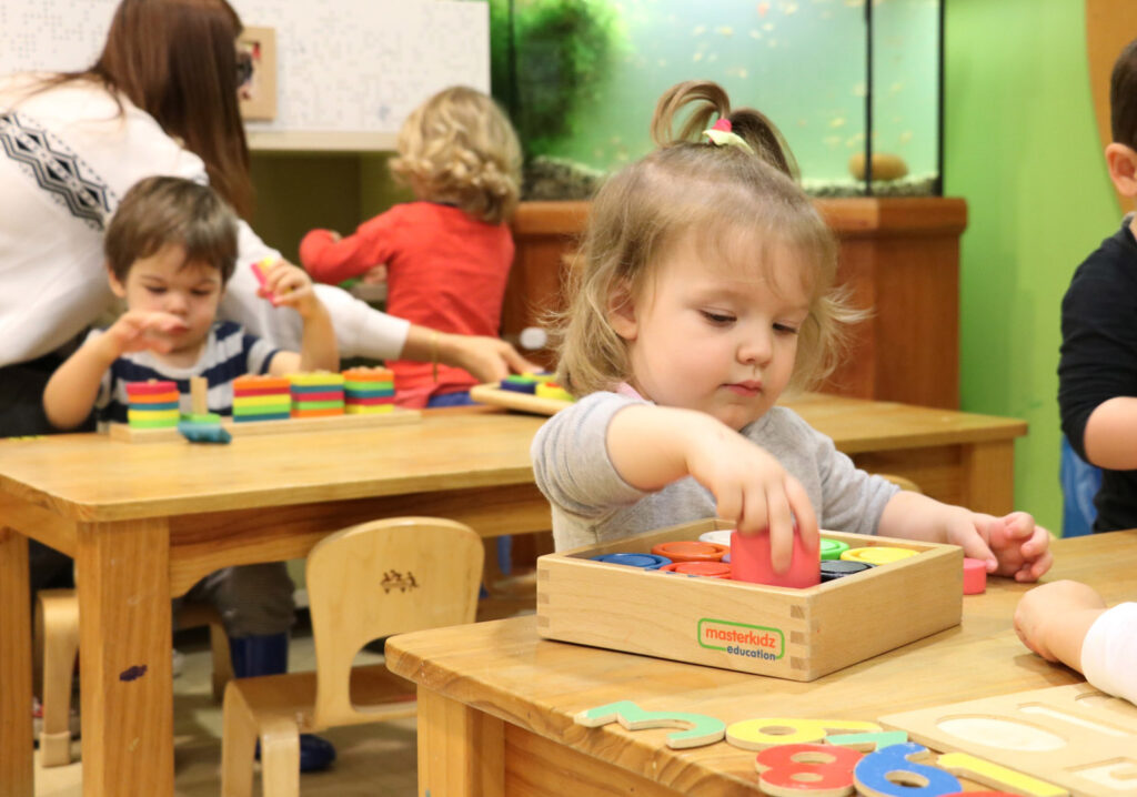 Child at KU's The Tree House childcare