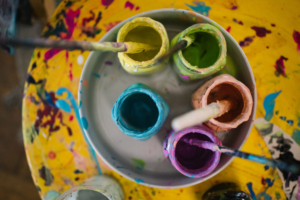 Art supplies at KU Tanilba Bay childcare