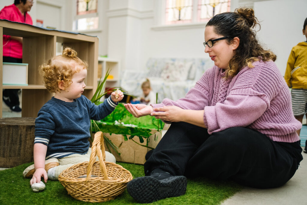 KU Ultimo childcare educator interacting with a child