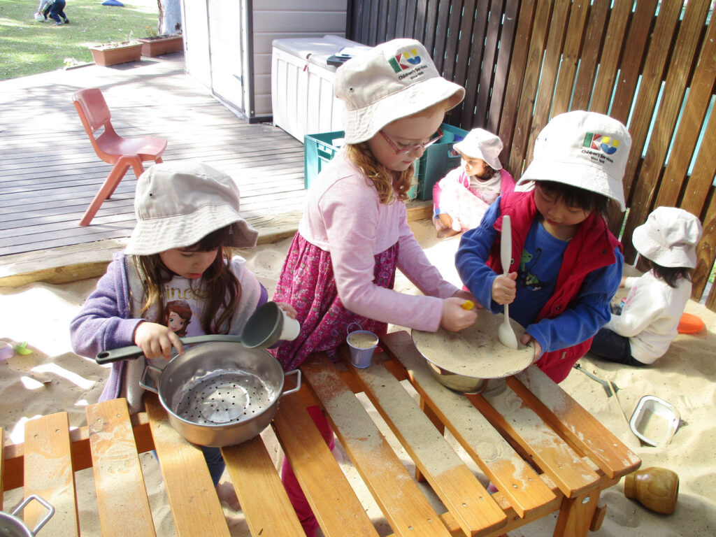 Children playing in the sand at KU Wentworthville childcare