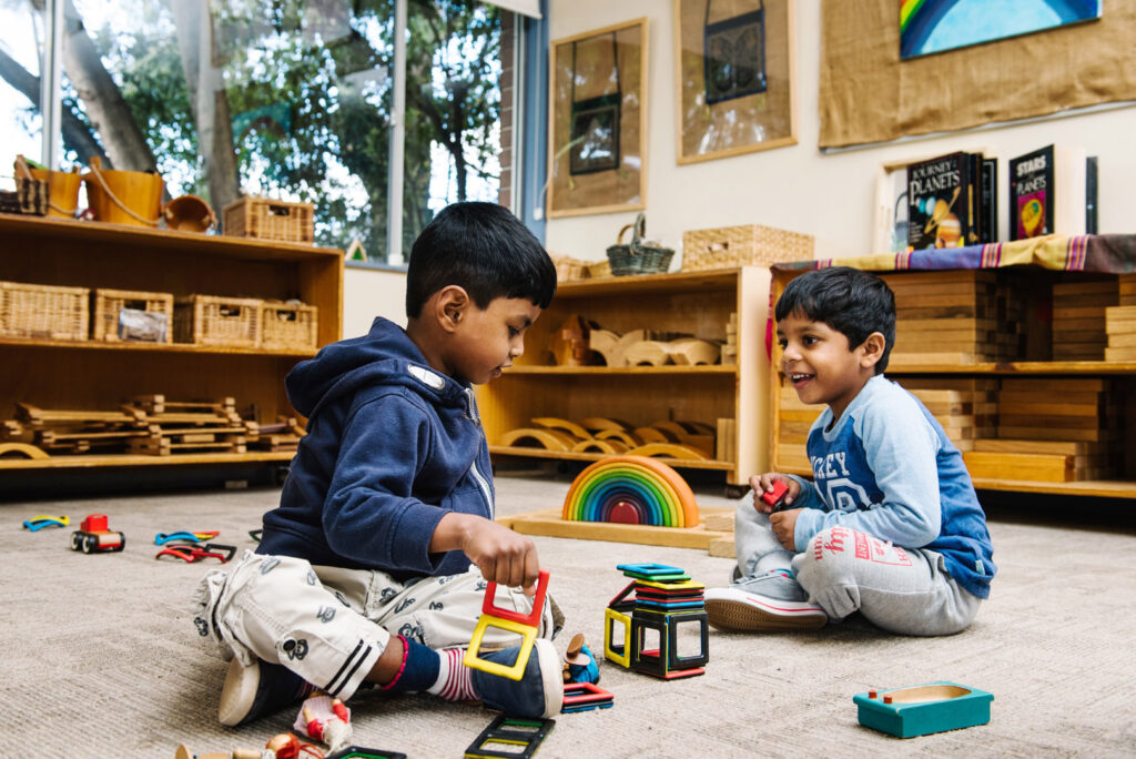 Children interacting at KU Westmead childcare