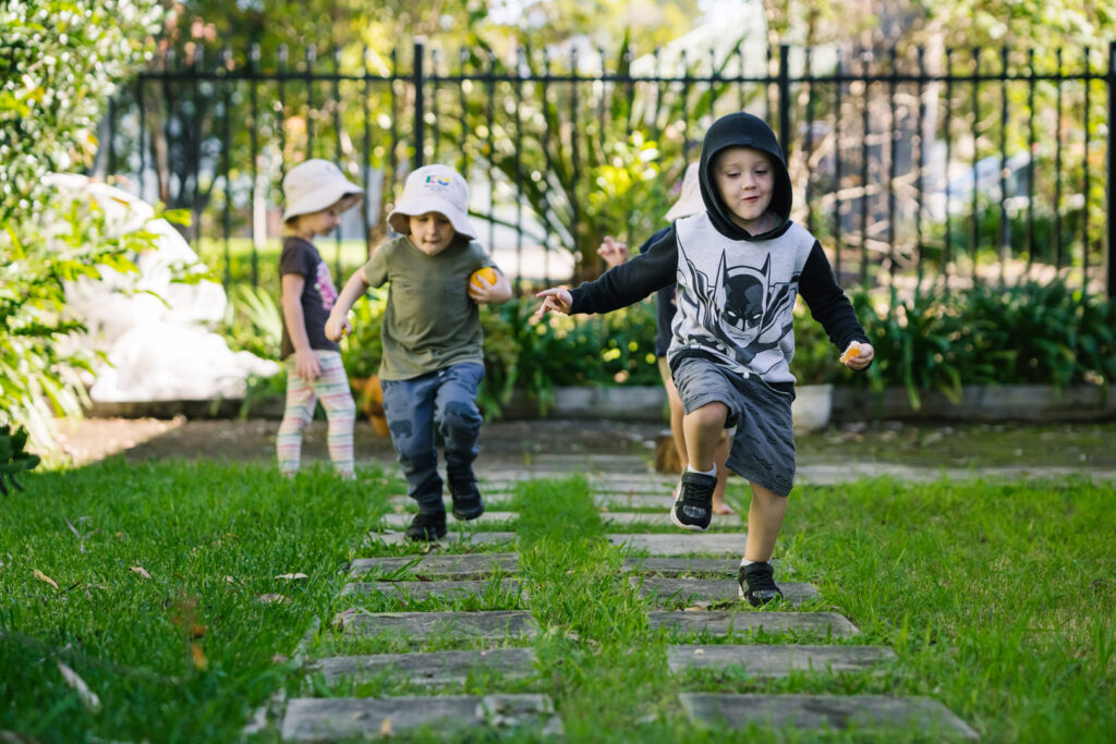 Children running at KU Windale childcare